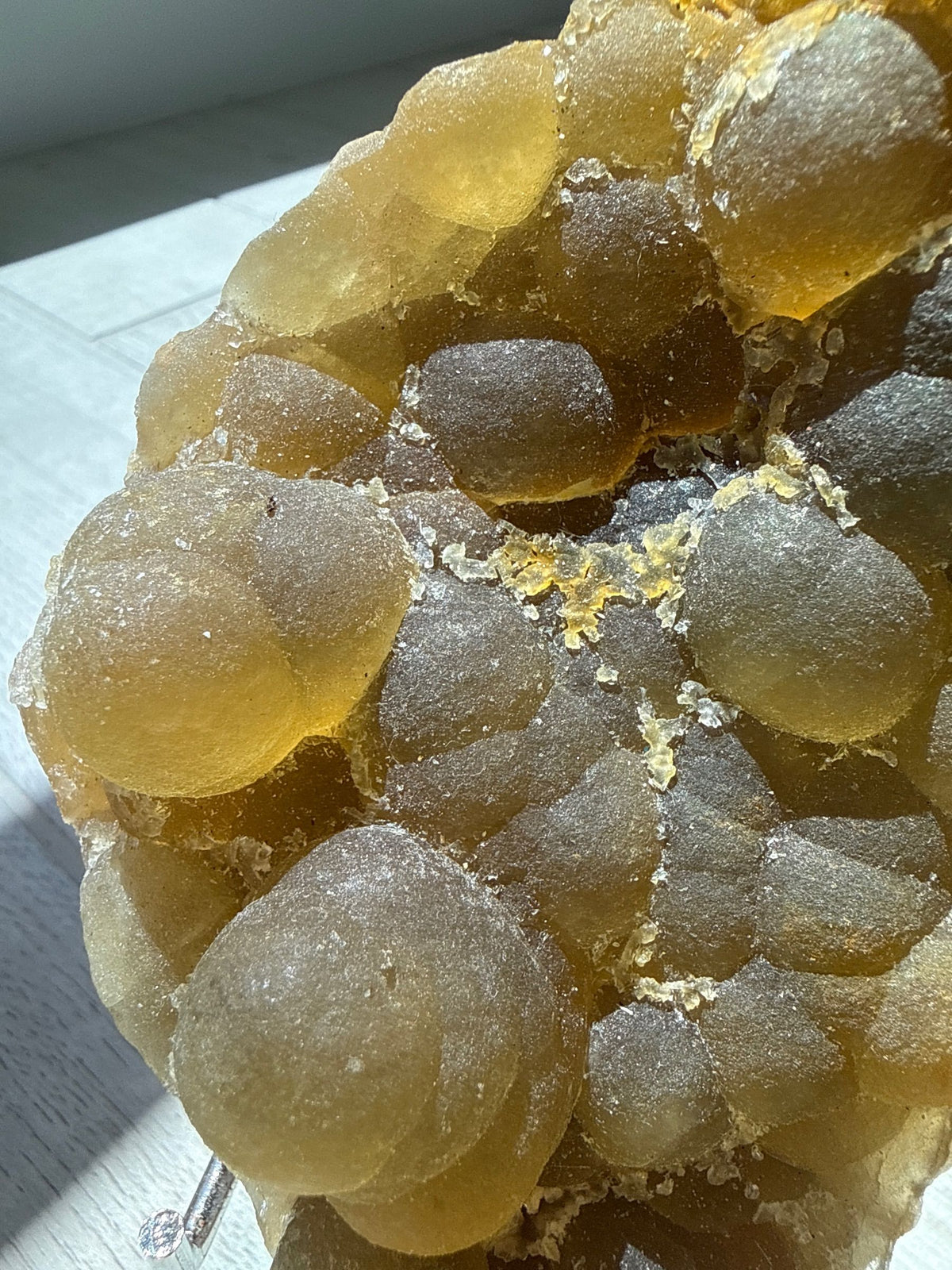 Yellow Boitroydal Fluorite from Jiangxi Province, China