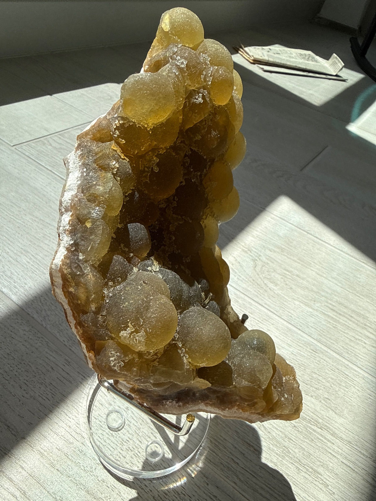 Yellow Boitroydal Fluorite from Jiangxi Province, China