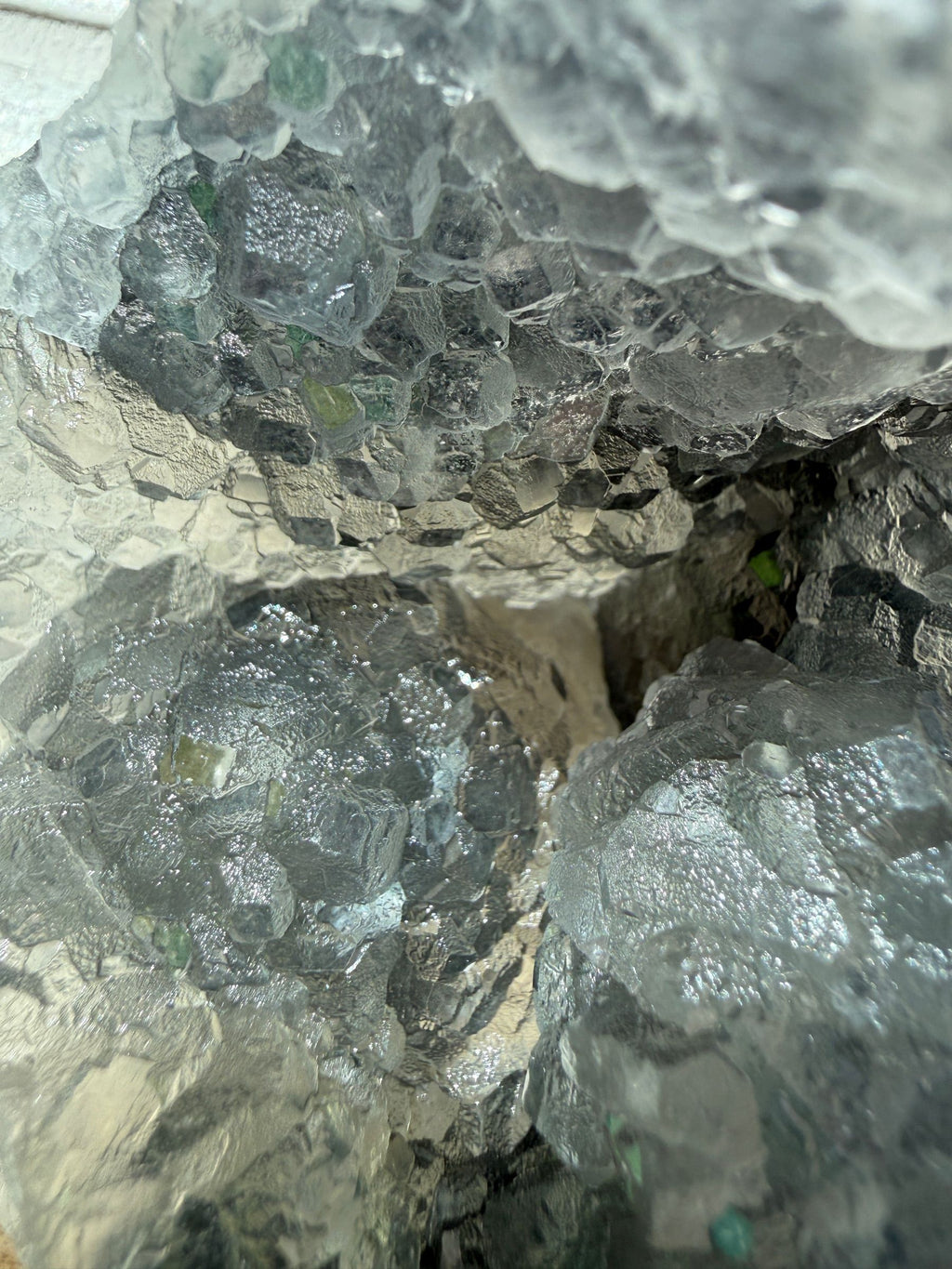 Clear Fluorite on Sphalerite