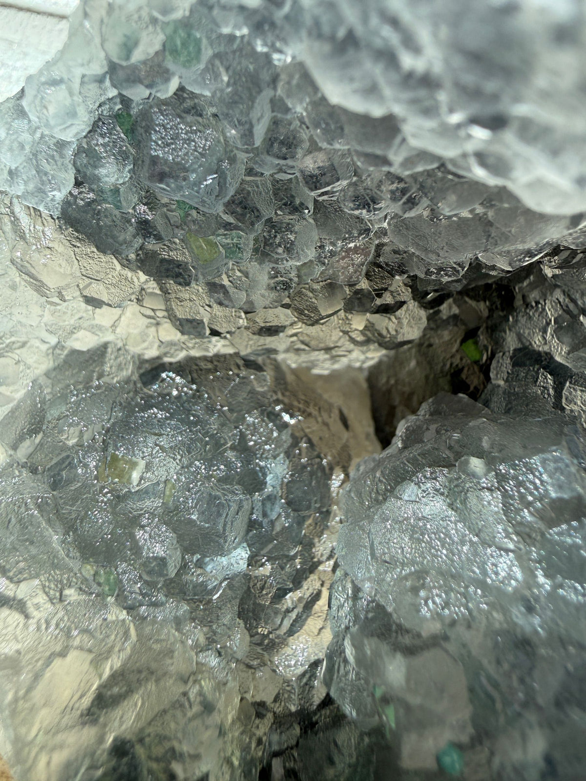 Clear Fluorite on Sphalerite