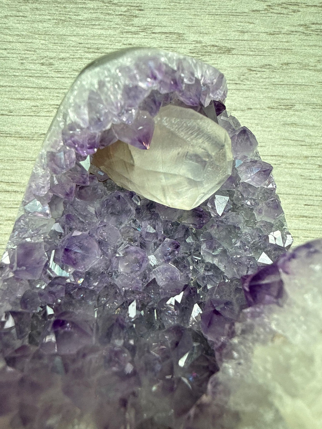 Amethyst Geode with Calcite
