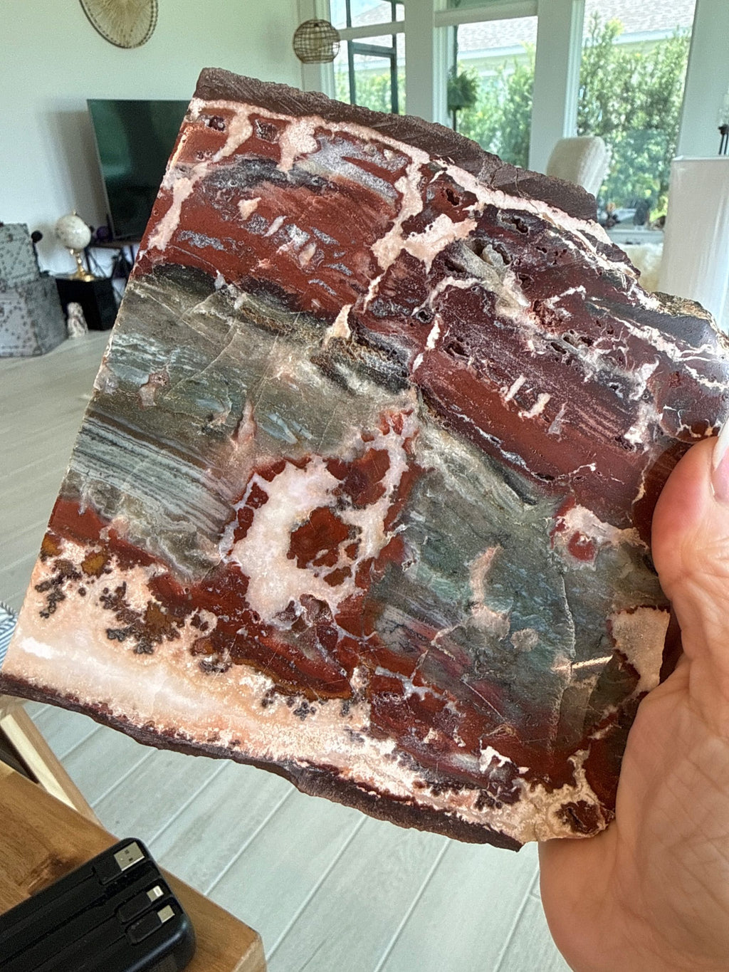 Australian Brecciated Jasper with Chalcedony/Quartz – Polished Slab
