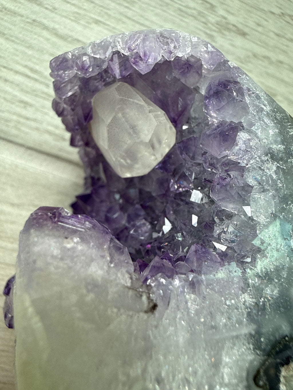 Amethyst Geode with Calcite