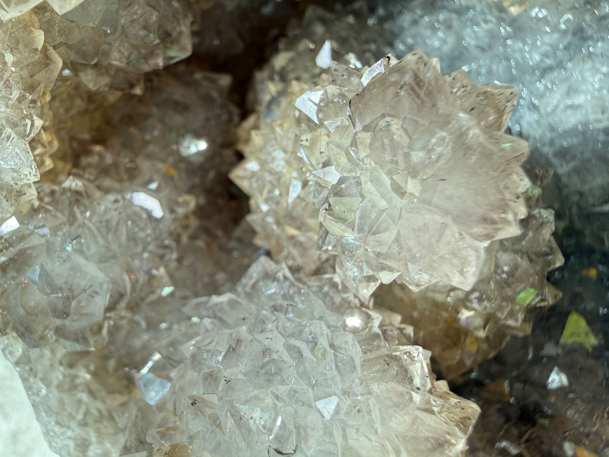 Smokey Amethyst Geode with Stalactites