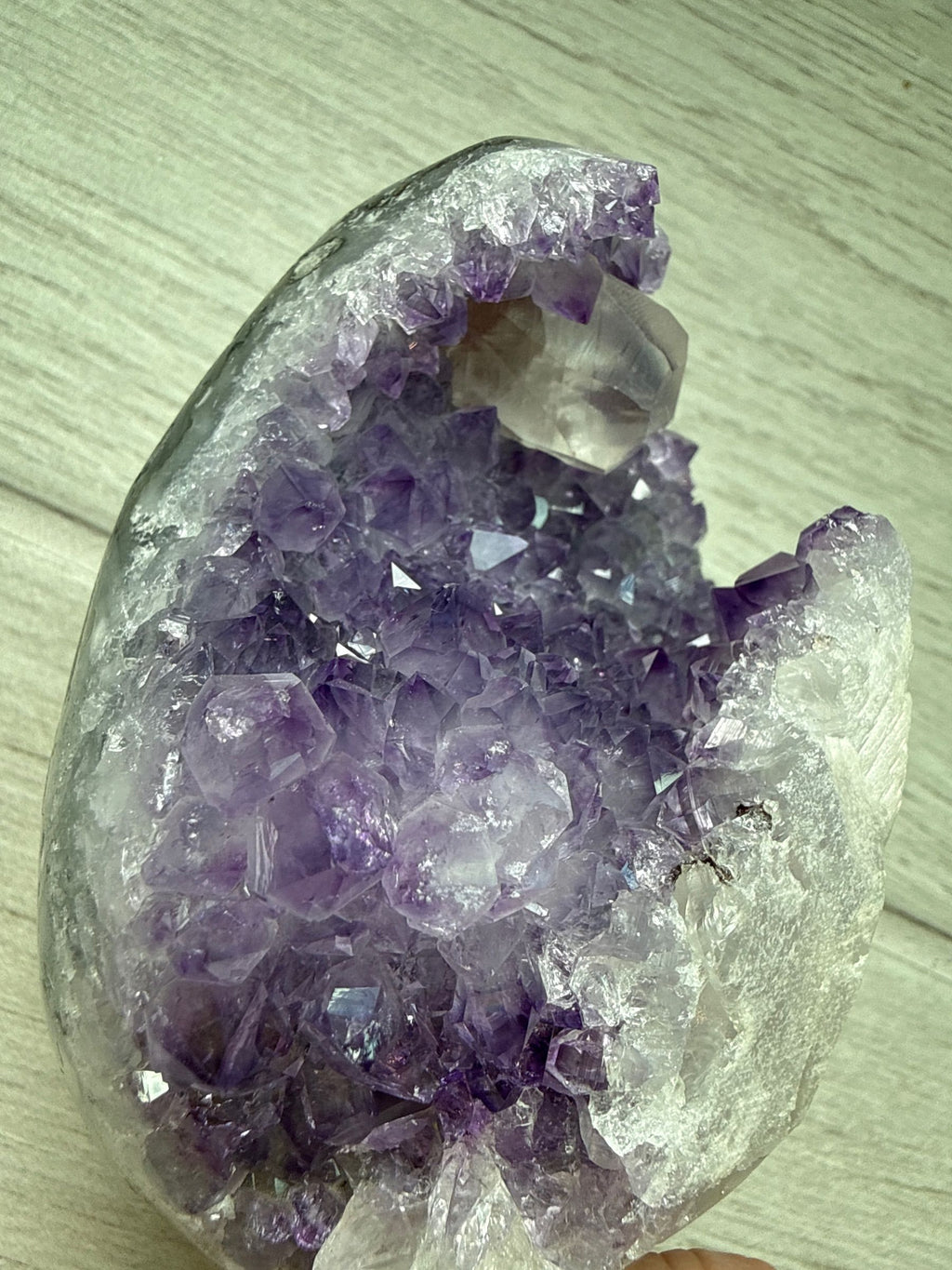 Amethyst Geode with Calcite