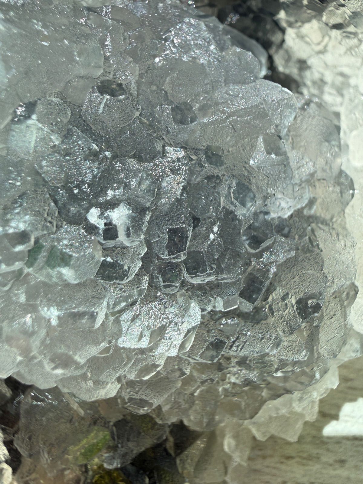 Clear Fluorite on Sphalerite