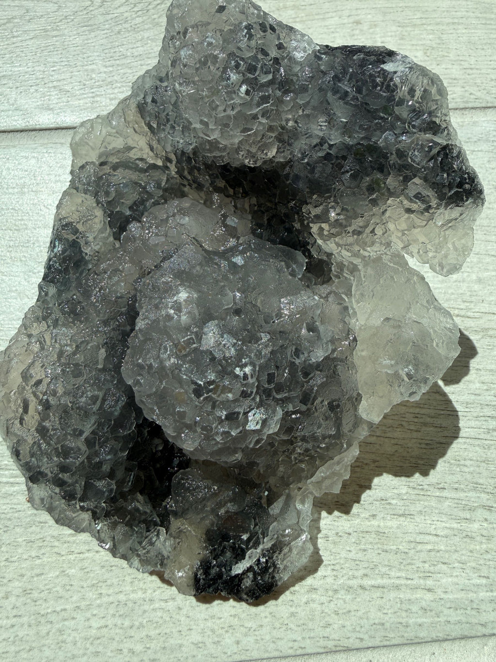 Clear Fluorite on Sphalerite