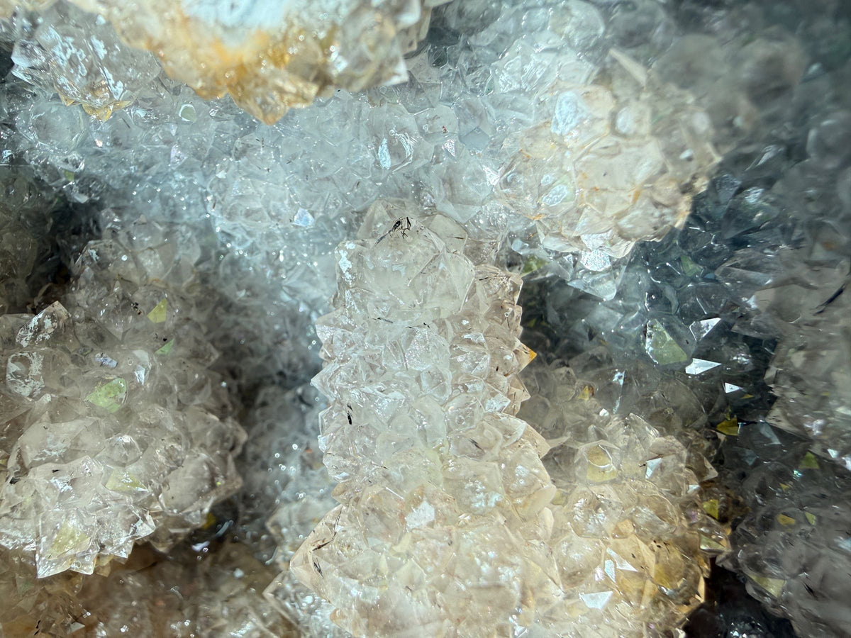 Smokey Amethyst Geode with Stalactites
