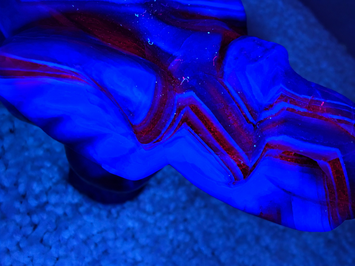 Black Fluorite Elephant with UV