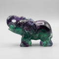 Black Fluorite Elephant with UV