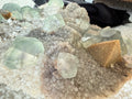 Fluorite on Quartz with Octahedral Formations