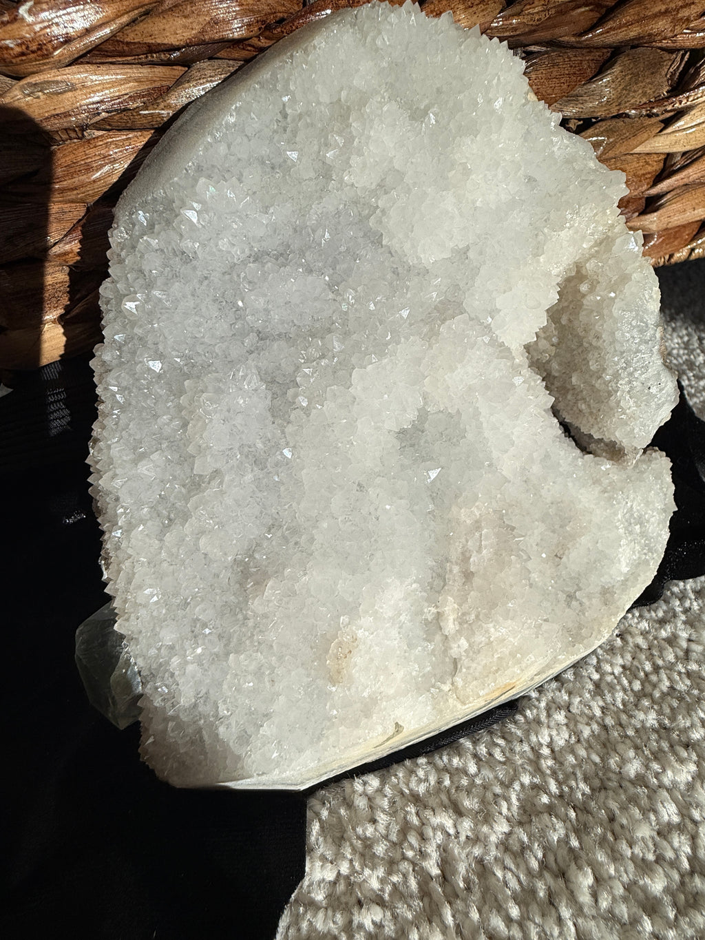 Fluorite on Quartz with Octahedral Formations