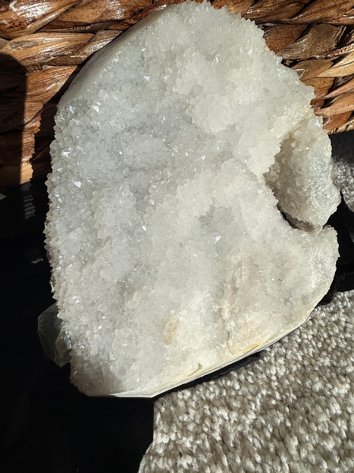 Fluorite on Quartz with Octahedral Formations