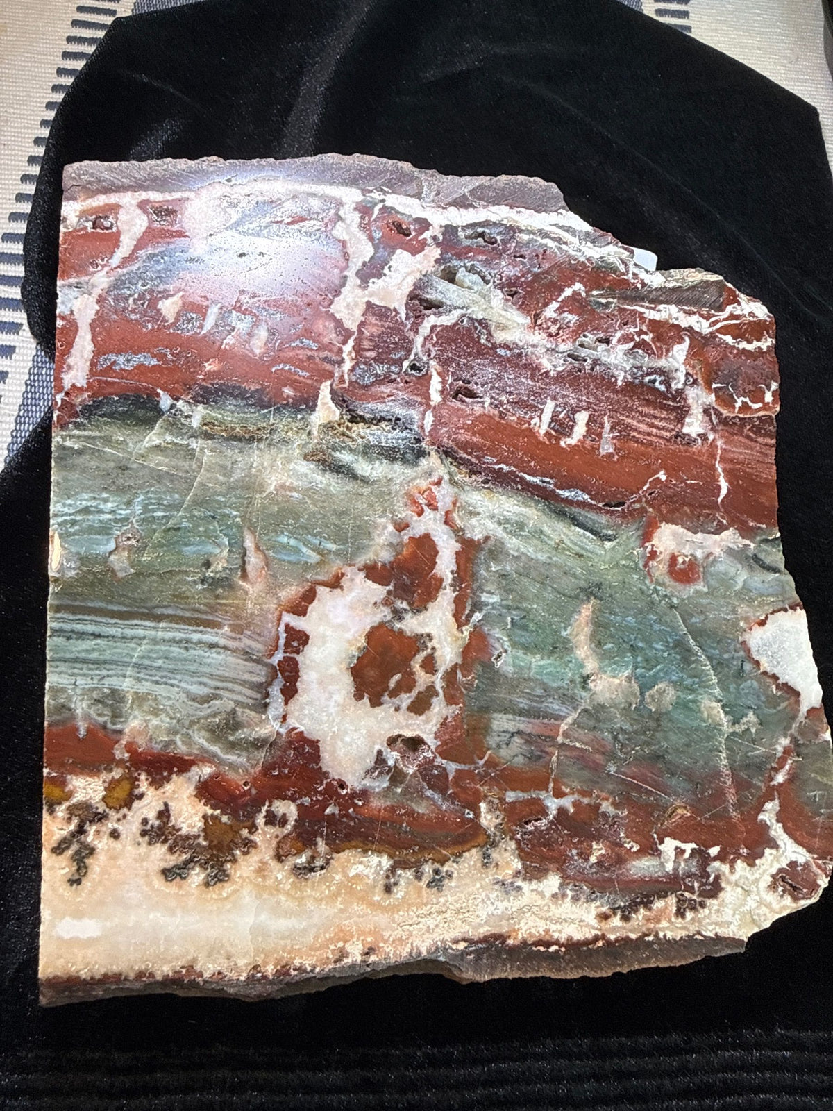 Australian Brecciated Jasper with Chalcedony/Quartz – Polished Slab
