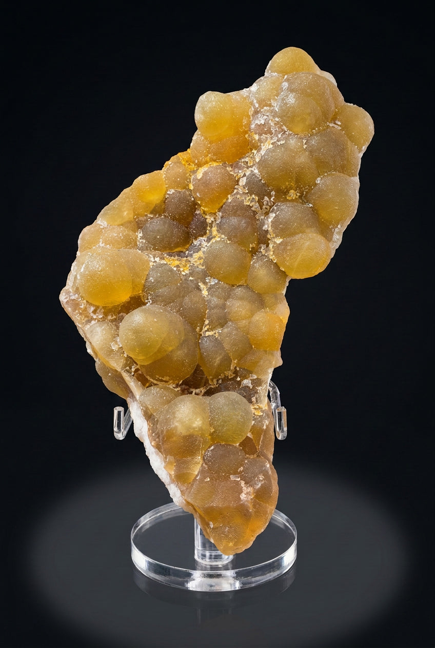 Yellow Boitroydal Fluorite from Jiangxi Province, China
