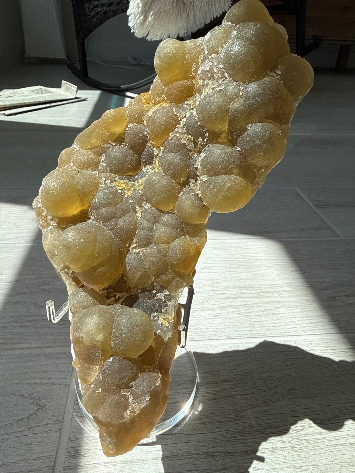 Yellow Boitroydal Fluorite from Jiangxi Province, China