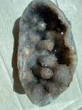 Smokey Amethyst Geode with Stalactites