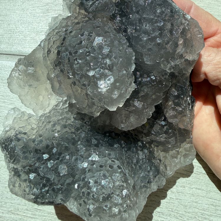 Clear Fluorite on Sphalerite